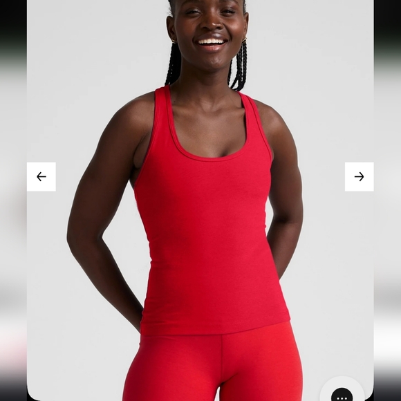 Beyond Yoga Spacedye Step Up Racerback Candy Apple Red Heather Tank Size XS NWT - Picture 1 of 7